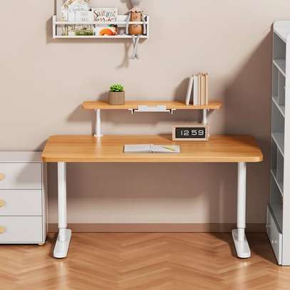 Office Table: Pure Solid Wood Adjustable Youth Study Table image 3