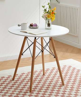 Dining Table : Round White Dining Table image 2
