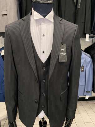 Black Stripped Designer Suit image 2
