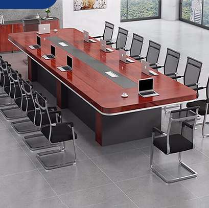 OFFICE TABLE: Brown Large Crowd Office Chair image 1