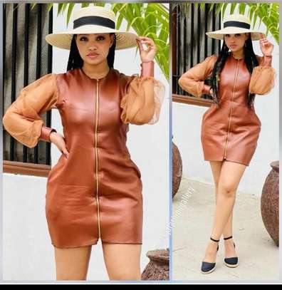 Classy leather dresses image 1