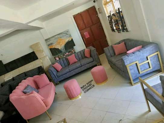 Modern Seven seater grey and pink couch/Sofa kenya image 10