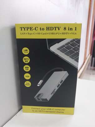 8 In 1 USB C HUB Type C HDMI 4K Adapter image 3