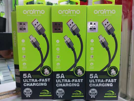 Oraimo SpeedLine 2 5V 5A USB-A To TYPE-C Fast Charging cable image 1