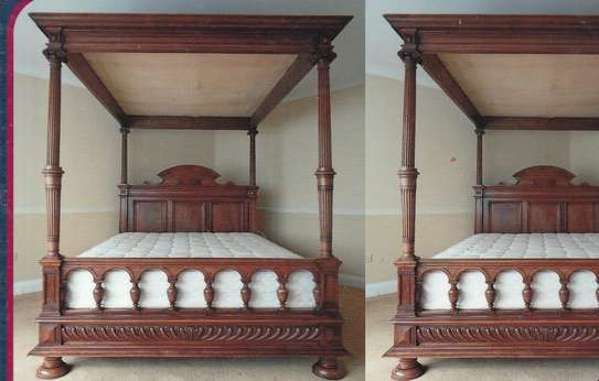 King Size Mahogany wood Beds, bedsides and dressers image 9