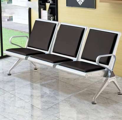 Office Bench: Three Link Heavy Duty Waiting Chair image 5