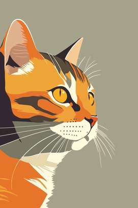 Regal Whiskers: Portrait of a Noble Cat image 1