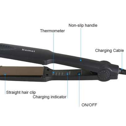 Kemei Hair Straightener Ceramic Flat Iron Styler Professional image 4