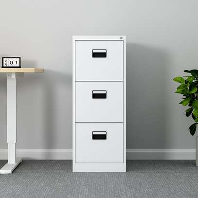 Contemporary 3-Drawer Vertical Metal Storage Cabinet image 4