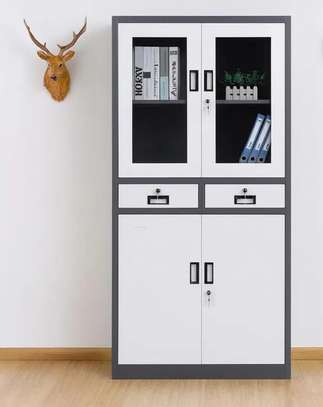 Office Cabinet: Dark Grey Metal Office Cabinet image 1