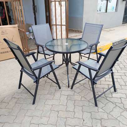 4 Chairs and 1 Round Table for Indoor-Outdoor Dining Set image 6