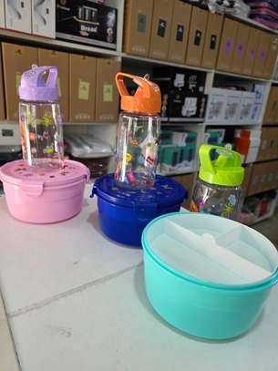 2pcs Cartoon themed kids lunch  box and snacks box image 1