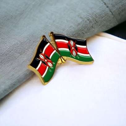 Double Kenya Flag Lapel Pinbadge image 1