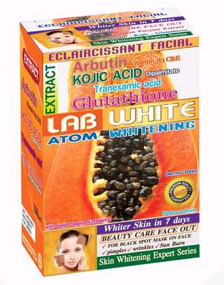 LAB WHITE Atom Whitening Papaya Soap - Labwhite Papaya image 1