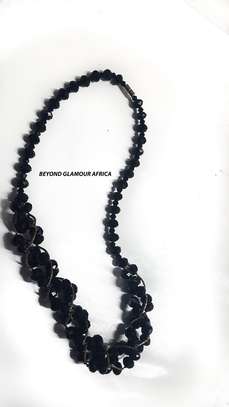 Ladies Black  Classic Crystal Necklace image 1