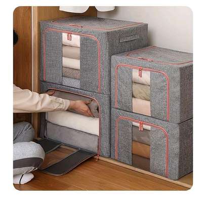 66L 50x40x33cm Foldable metal frame clothes storage bag image 1