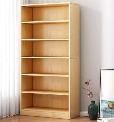 6‑shelf custom modern wooden home/office rack image 2