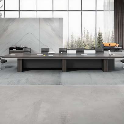 Grey 3-Meter Wooden Boardroom Table image 2