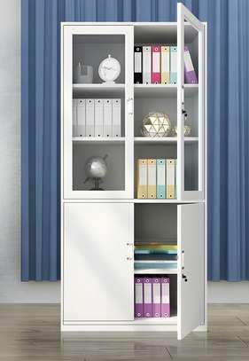 Modern Half Glass Office Cabinet image 5