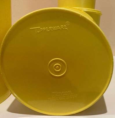 Tupperware Brand Name / Harvest Gold Canister /Set of 4 image 7