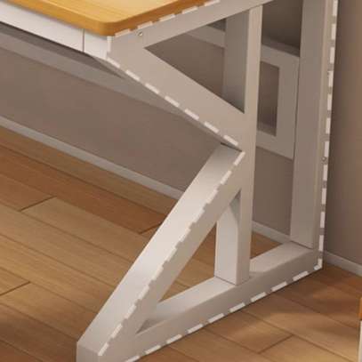 Office Desk: Simplistic Wood Rectangular Office Desk image 2