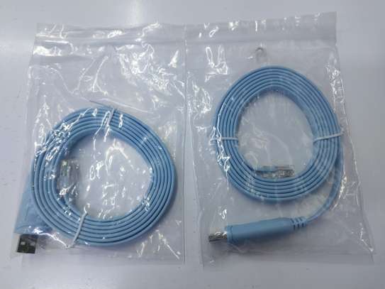 7ft(2m) USB (male) to RJ45 (male) console cable (blue) image 2