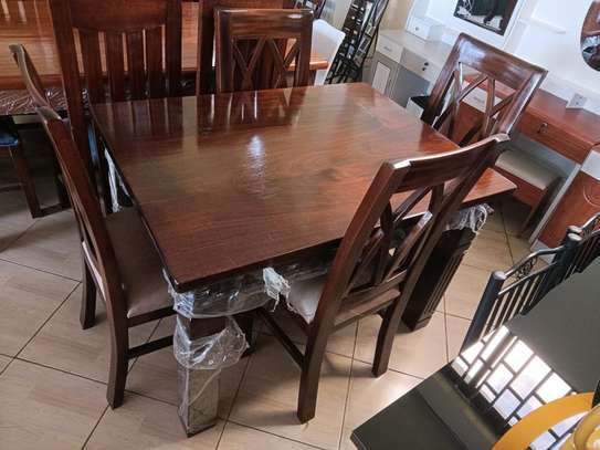 4-Seater Sturdy Mahogany Dining Set image 6