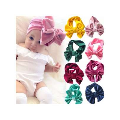 Fashion Baby Girl Stretchy Headwear Hat Velvet Headband image 2
