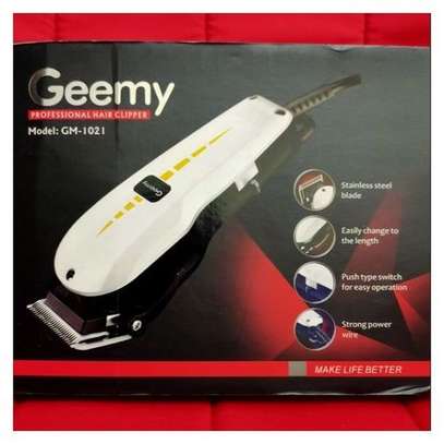 Geemy Electric HairClipper White-Kinyozi Professional Hair Clipper image 1