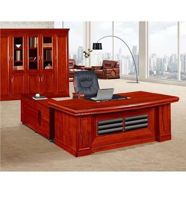 Office Desk: 2.0m Desk With Mahogany Finish, Sleek & Stylish image 5