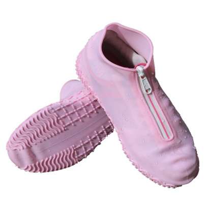 Silicon Shoe Cover Reusable With Zip Waterproof Rain Coat image 1