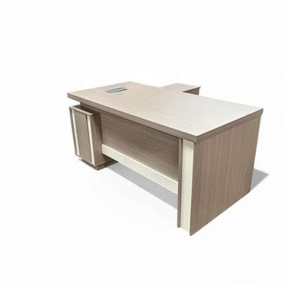 Office Desks: Long 1.8m Delio Desk With Fixed Drawer image 3