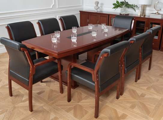 Office Table; 240cm Tufted Accent Boardroom Table image 5