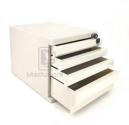 5-Layer Desktop Plastic File Cabinet Storage with Lock image 1