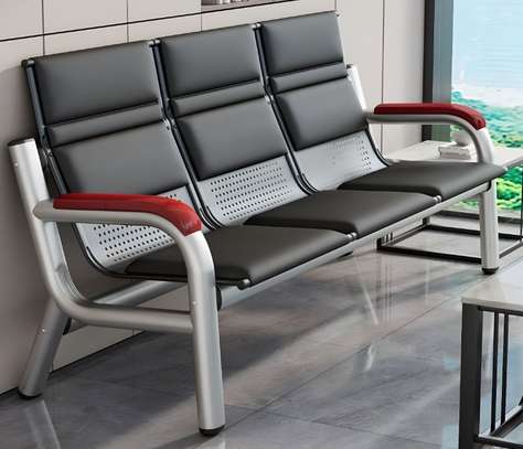 Office Sofa: 5-People Leather Modern Sofa image 2