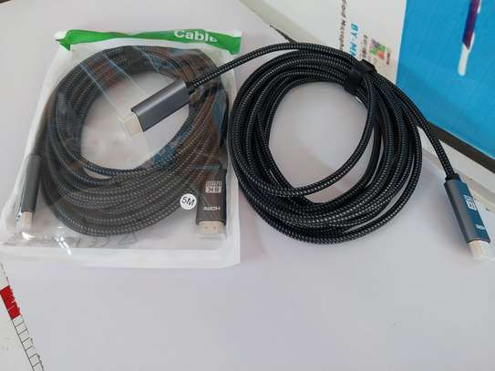 8K HDMI Cable 5M Nylon Braided 2.1 HDMI Rated Support image 3