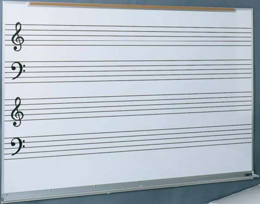 8*4ft Customized whiteboard with music bulleting lines image 1