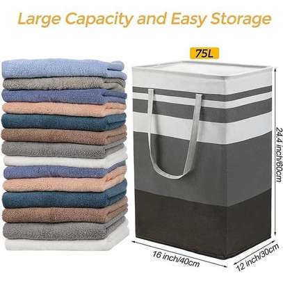 Foldable canvas Laundry basket image 1