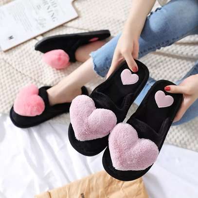 Ladies fur slides sales