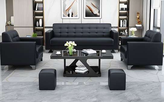 Office Sofa : Modern Comfy Office Leather Sofa image 6