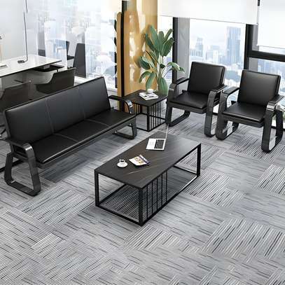 Office Sofa : Reception Metallic 5 -Seater Sofa image 7