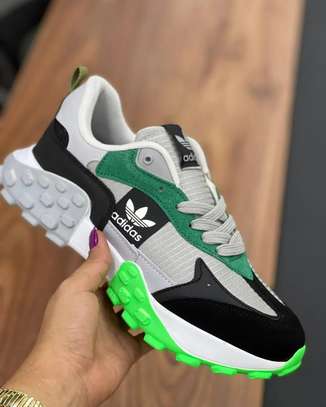 Adidas Trainers Unisex Hiking Shoes Green Black Grey image 1