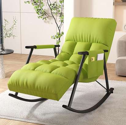 Modern Upholstered Rocking Chair image 7