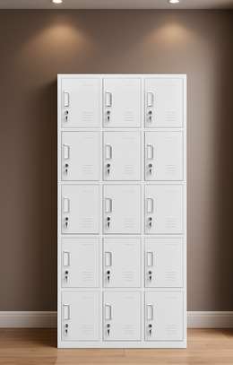 15-Door Personal Locker Cabinet –Durable Metal Storage image 2