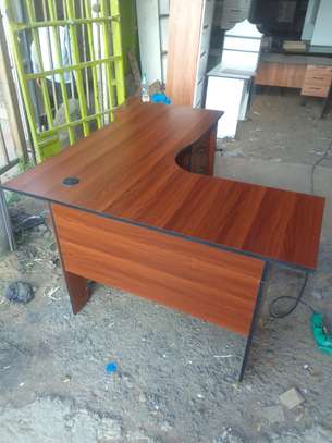 Modern L-Shaped office computer desk image 6