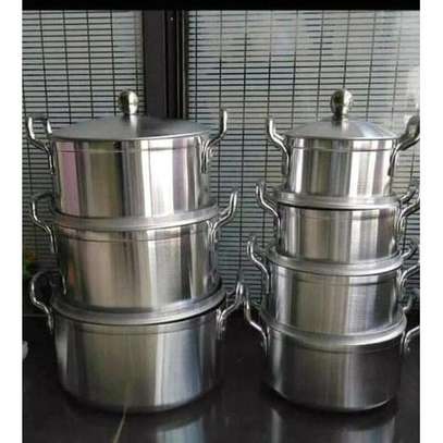 Heavy Duty Aluminum Cookware 7 Pot Sufuria Set With 7 Lids image 3