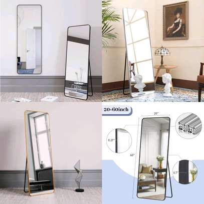 Unbreakable full length mirror with metallic frame image 5