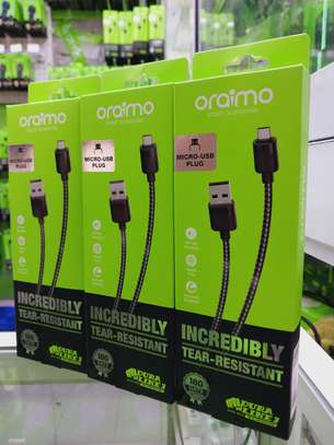 Oraimo braided  OCD-M32 DuraLine 3 USB Data Cable 1 Meter image 2