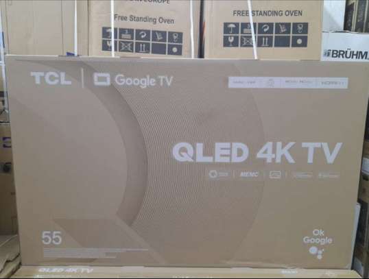 TCL 55 inch Smart Google QLED Tv 4k UHD Android Frameless image 1