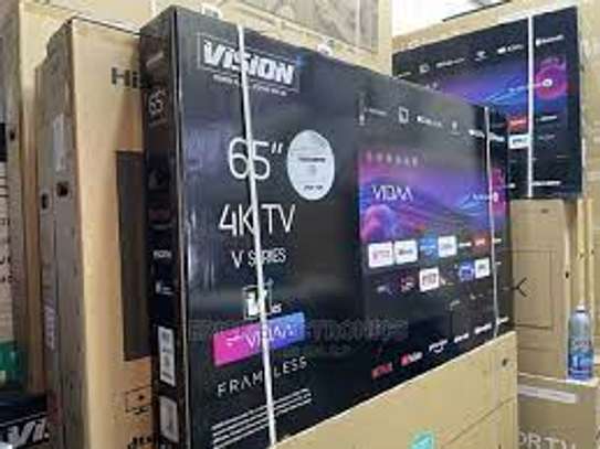 VISION PLUS 65 INCH SMART VIDAA 4K FRAMELESS TV NEW image 1